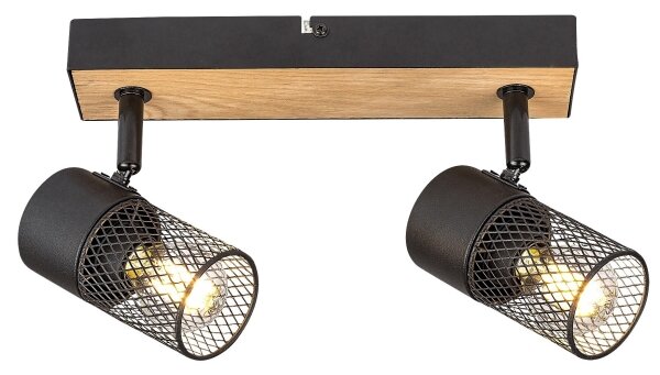 Rabalux 71152 - Bodové svietidlo METTA 2xE14/40W/230V dub