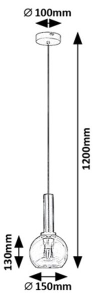 Rabalux 72171 - Luster na lanku CENTIO 1xE27/40W/230V