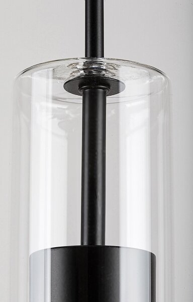 Rabalux 72047 - Luster na lanku KALEVI 1xGU10/50W/230V číra/čierna