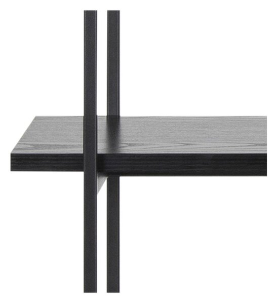 Čierny regál v dekore jaseňa 94x172 cm Angus – Actona