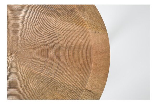 Odkladací stolík z mangového dreva Zuiver Dendron, Ø 43 cm