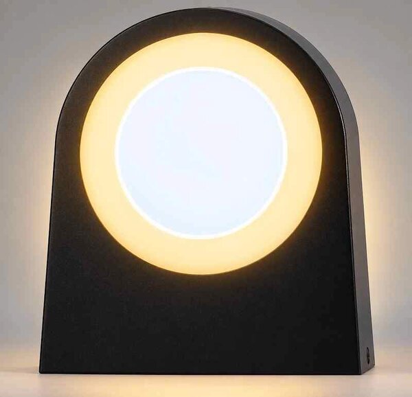 LED vonkajšie nástenné svietidlo ARCOS, 15 W, 19,8 × 18 cm, IP65, čierne (ARCOS-15W 5CCT IP65 BLACK)