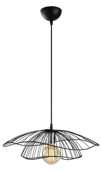 Čierne závesné svietidlo s kovovým tienidlom ø 50 cm Farac – Opviq lights