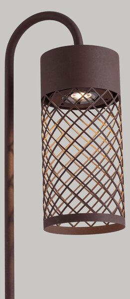 Vonkajšia stojaca lampa Motley kortenová 9 W – Hnedá