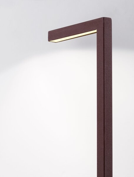 Vonkajšia stojaca lampa Pipe kortenová 5 W – Hnedá