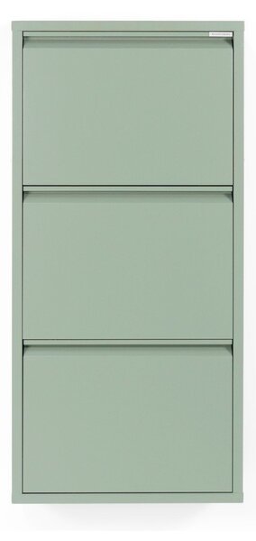 Sivozelená kovová výklopná skrinka na topánky 50x103x15 cm Billy – Spinder Design