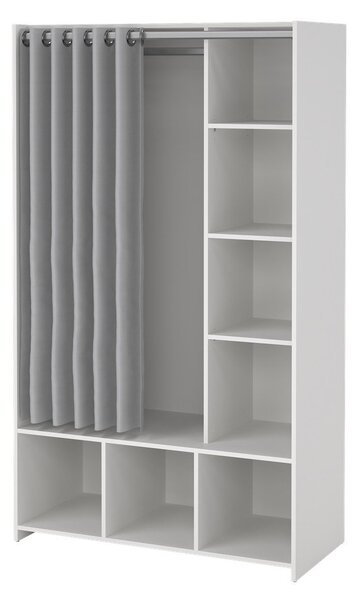 Bielo-sivá šatníková skriňa 105x180 cm Kit – Tvilum