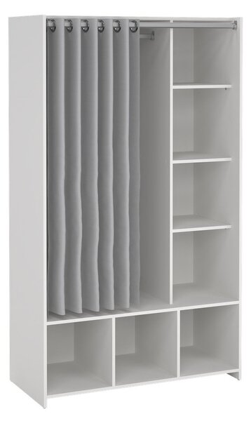 Bielo-sivá šatníková skriňa 105x180 cm Kit – Tvilum