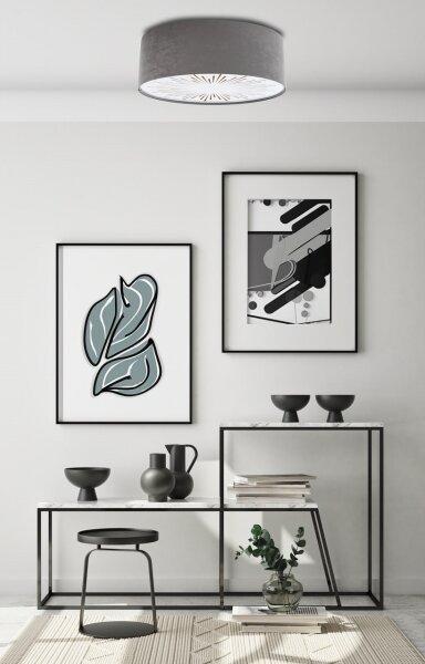 Stropné svietidlo RAYS 2xE27/60W/230V pr. 40 cm šedá