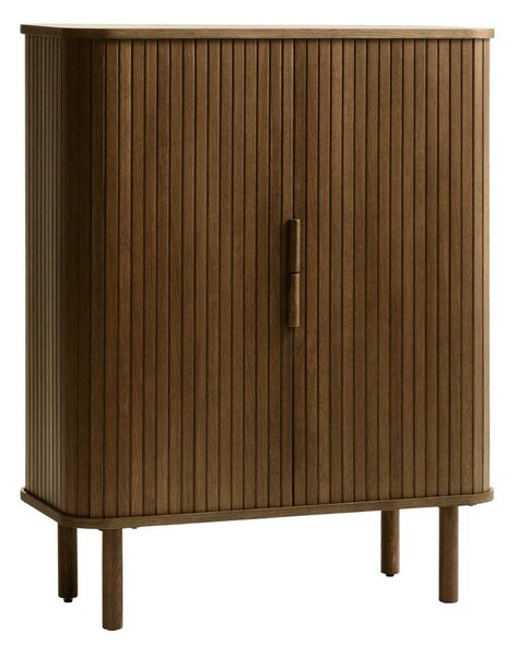 Hnedá skrinka v dekore duba s posuvnými dverami 113x90 cm Cavo – Unique Furniture
