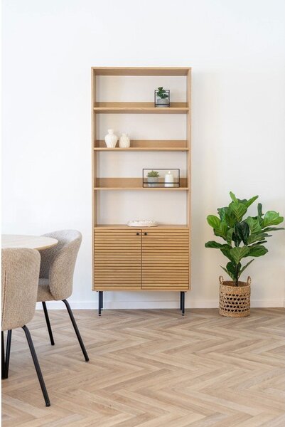 Knižnica v dekore duba v prírodnej farbe 80x200 cm Kyoto – House Nordic