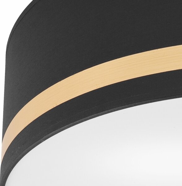 Stropné svietidlo SIRJA STRIPE 4xE27/15W/230V pr. 45 cm čierna