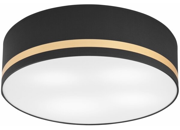 Stropné svietidlo SIRJA STRIPE 4xE27/15W/230V pr. 45 cm čierna