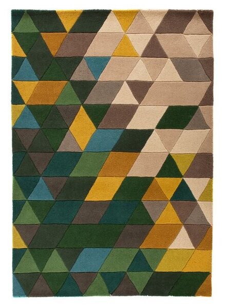 Flair Rugs koberce Ručne všívaný kusový koberec Illusion Prism Green / Multi - 160x220 cm