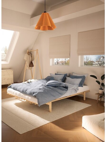Dvojlôžková posteľ z borovicového dreva s roštom 140x200 cm Pace – Karup Design
