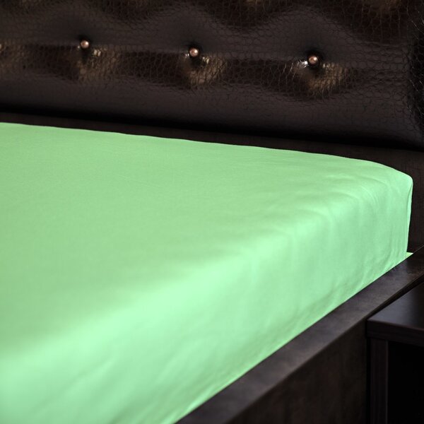 Jersey plachta - zelená svetlá 4 Rozmer: 90x200 cm