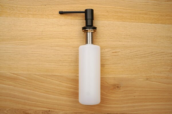 Gamma Top, dávkovač saponátu pre kuchynský drez 400ml, čierna matná, GMA-DOZL-BK