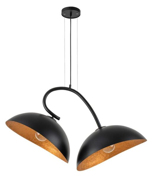 Luster na lanku SPACE 2xE27/60W/230V čierna/medená