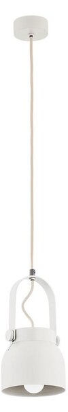 Argon 8290 - Luster na lanku LOGAN 1xE27/15W/230V pr. 14 cm biela
