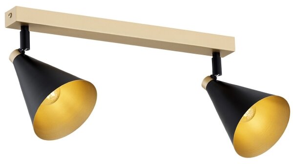 Argon 7147 - Bodové svietidlo LUCINDA 2xE14/7W/230V čierna/zlatá