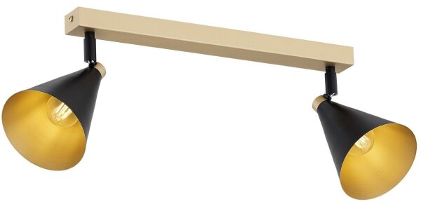 Argon 7147 - Bodové svietidlo LUCINDA 2xE14/7W/230V čierna/zlatá