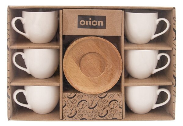 Biele porcelánové šálky v súprave 6 ks 125 ml Whiteline – Orion