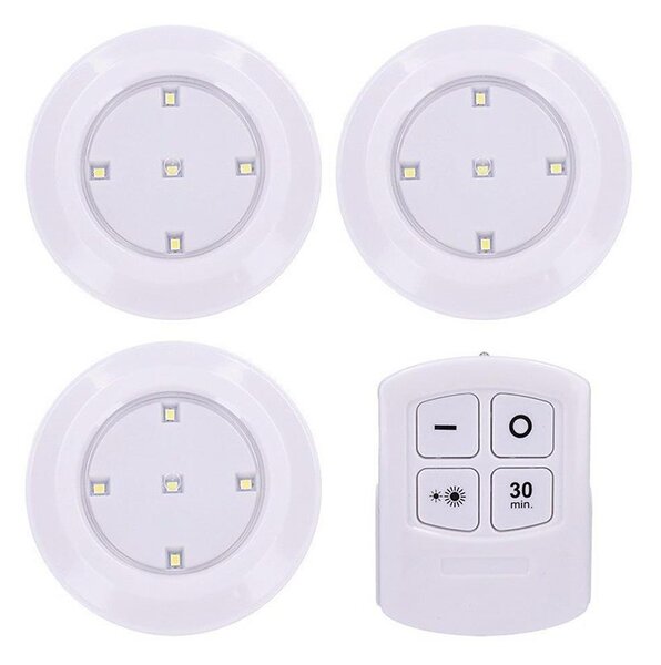 Solight WL906 - Sada 3x stmievateľných LED svietidiel s diaľkovým ovládačom LED/3xAAA