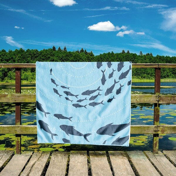 Modrá plážová osuška 90x180 cm Shoal - DecoKing