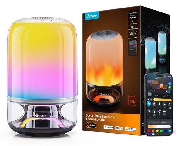 Govee - LED RGBW Stmievateľná stolová lampa s reproduktorom LED/36W/12V Wi-Fi