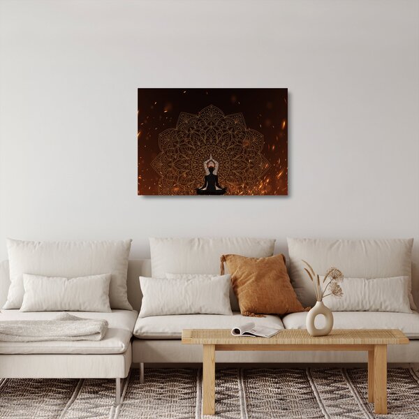 Sklenený obraz - Meditácia (70x50 cm)