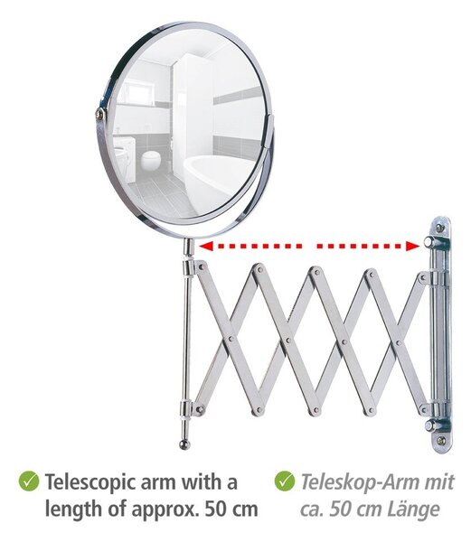 Kozmetické zväčšovacie zrkadlo (3x) ø 17 cm Exclusive – Wenko