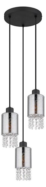 Globo 15799-3H - Luster na lanku BACKEY 3xE27/40W/230V pr. 25 cm čierna