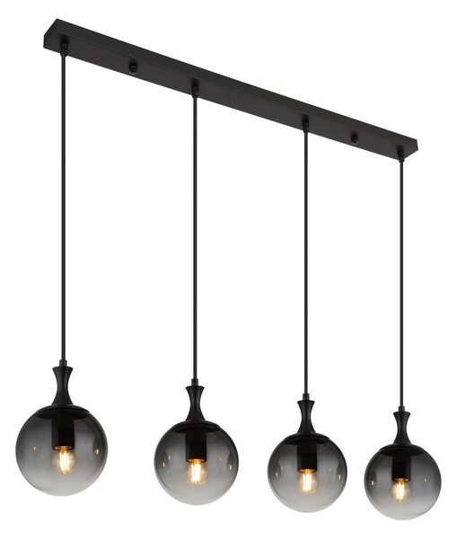 Globo 15885-4H - Luster na lanku DALTON 4xE27/10W/230V čierna