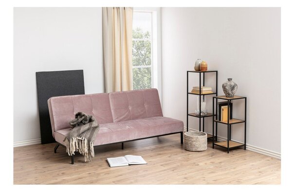 Knižnica v dekore duba v čierno-prírodnej farbe 37x83 cm Seaford – Actona
