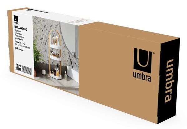 Drevený kúpeľňový organizér v bielo-prírodnej farbe Bellwood - Umbra