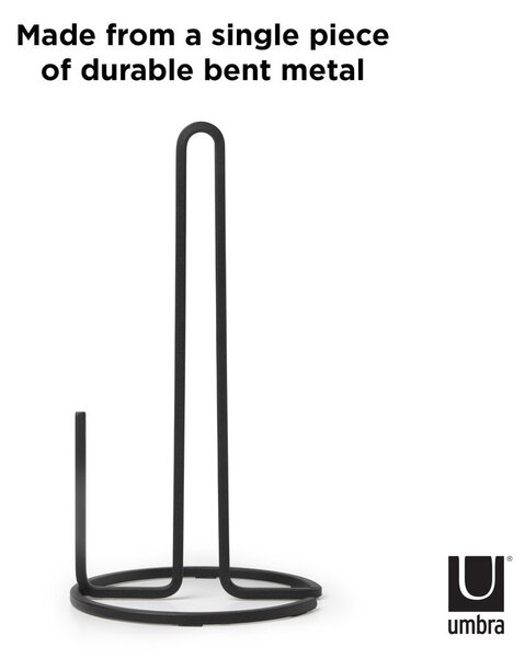 Čierny oceľový držiak na kuchynské utierky ø 17 cm Squire – Umbra