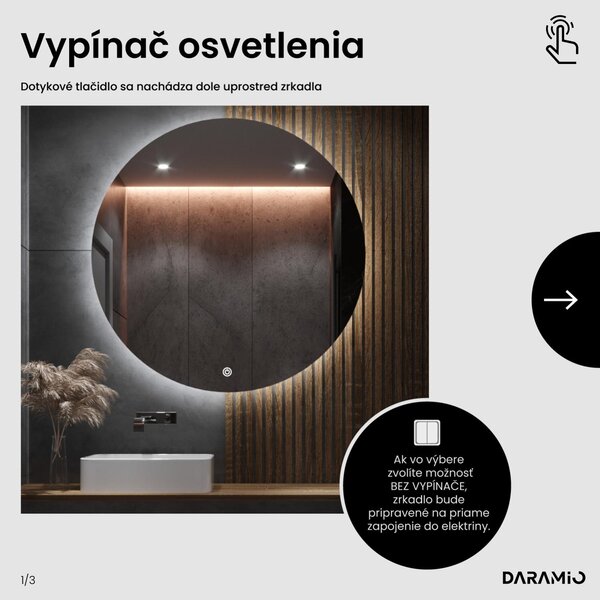 Atypické zrkadlo do kúpeľne s LED osvetlením G11