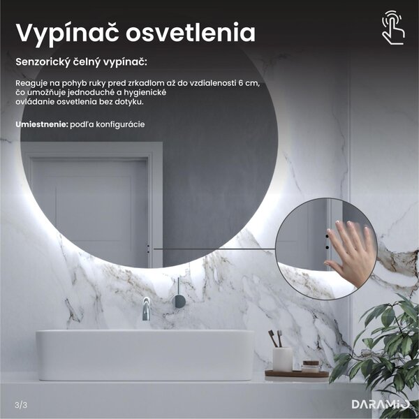 Atypické zrkadlo do kúpeľne s LED osvetlením G11