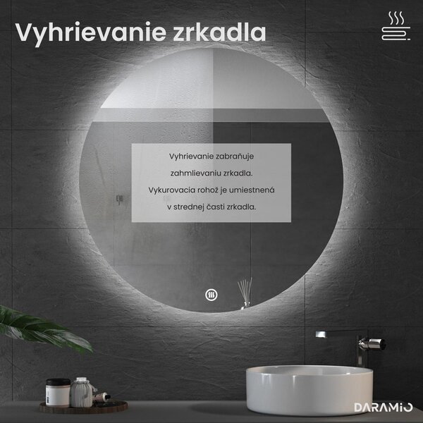 Atypické zrkadlo do kúpeľne s LED osvetlením G3