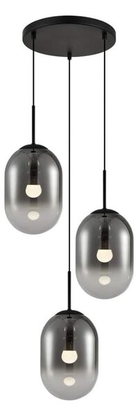 Luster na lanku ALIAS 3xE14/40W/230V čierna/šedá