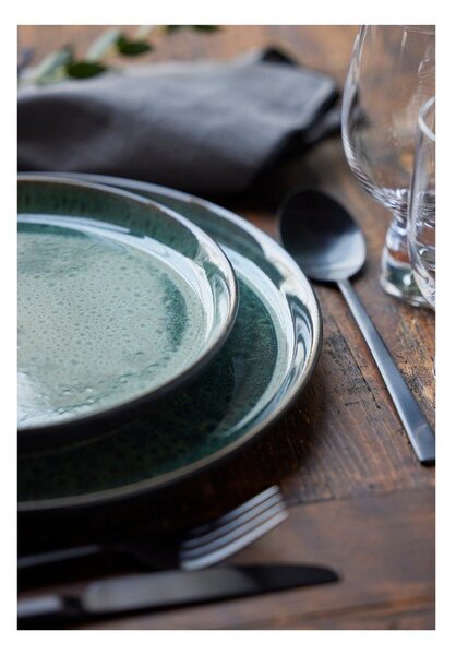 Zelený/čierny dezertný kameninový tanier ø 21 cm Gastro Green/Black – Bitz