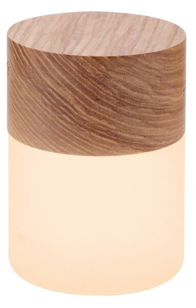 Stmievateľná stolová lampa v prírodnej farbe so skleneným tienidlom (výška 10,5 cm) Lemelia - Gingko