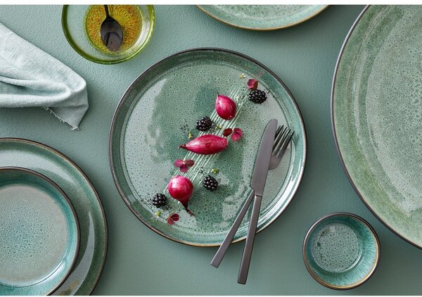 Zelený/čierny kameninový tanier ø 27 cm Gastro Green/Black – Bitz