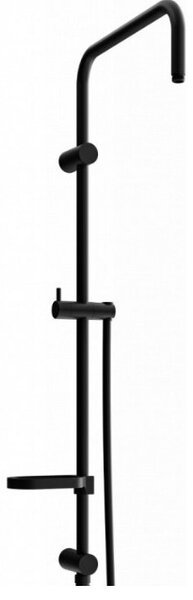 Mexen X sprchový stĺp, sprchová hadica 150cm, mydelnička, čierna, 79391-70