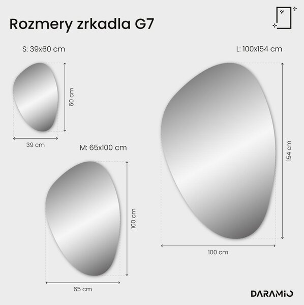 Atypické zrkadlo do kúpeľne s LED osvetlením G7