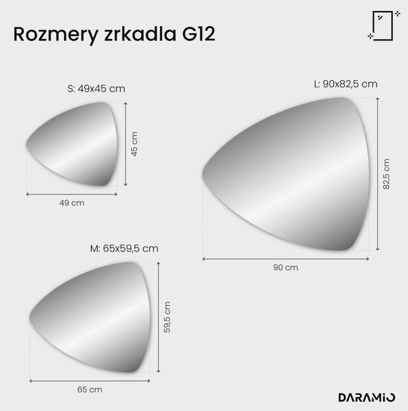 Atypické zrkadlo do kúpeľne s LED osvetlením G12