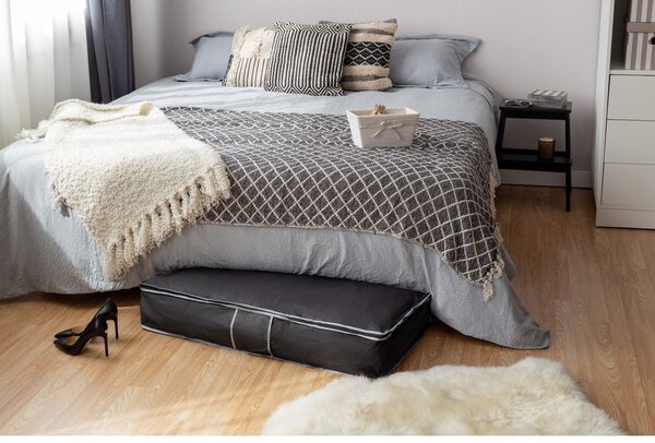 Čierny úložný box pod posteľ Compactor Underbed Box