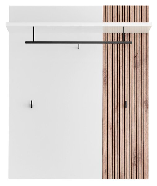 VEŠIAKOVÝ PANEL, biela, farba duba, 90/112/30 cm Voleo - Vešiakové steny