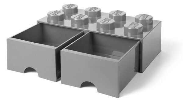 Sivý úložný box s dvoma zásuvkami LEGO®