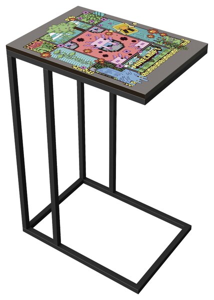 PRÍRUČNÝ STOLÍK, čierna Minecraft - Stolíky do obývačky
